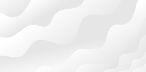 Abstract minimalistic white paper wave curve lines banner background design.
