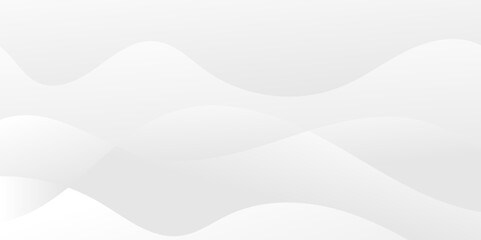 Abstract minimalistic white paper wave curve lines banner background design.
