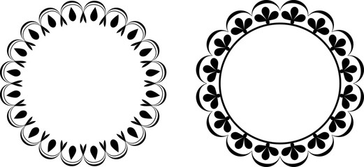 vector frames black on a white background
