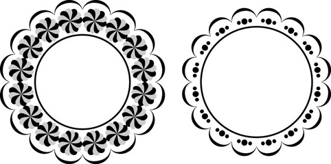 vector frames black on a white background