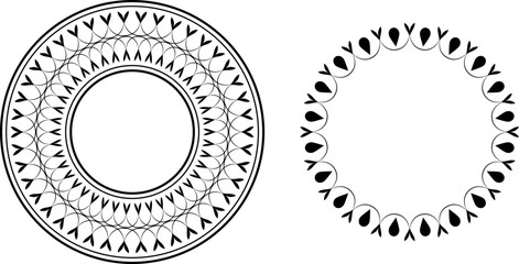 vector frames black on a white background