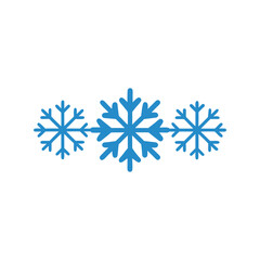 repeating snowflake border vector