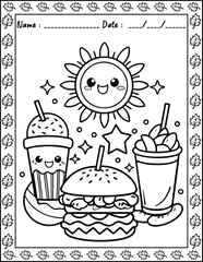 Cute Bold & Easy coloring page. ready to print on standard 8.5x11 inch paper