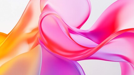 Fluidity of Colors: An Abstract Dance in Pink, Orange, and Violet Tones