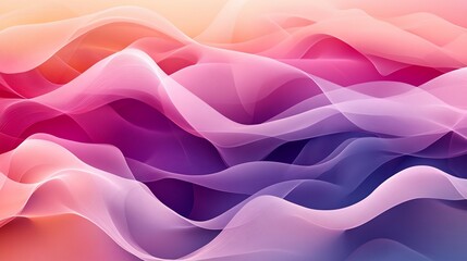 Obraz premium Elegant ethereal waves of color blending seamlessly in soft gradients
