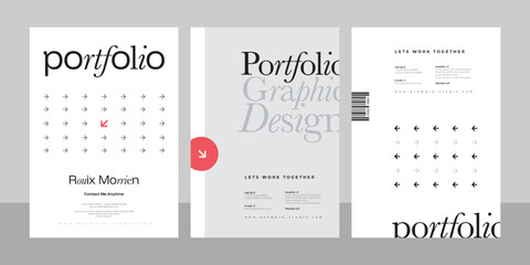 portfolio cover set for graphic design work