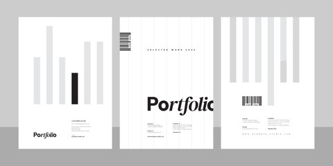 portfolio cover set for graphic design work