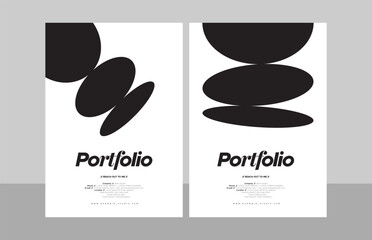 portfolio cover set for graphic design work