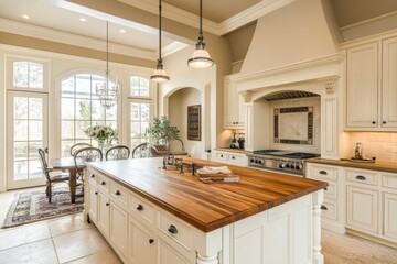 Fototapeta premium Elegant kitchen interior design on white background on transparent background