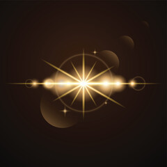 golden warm lights flare fantasy effects