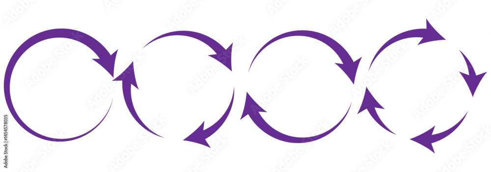 Poster set of circle arrow vector icons. recycling icon. circular vector arrows. refresh and reload arrow i