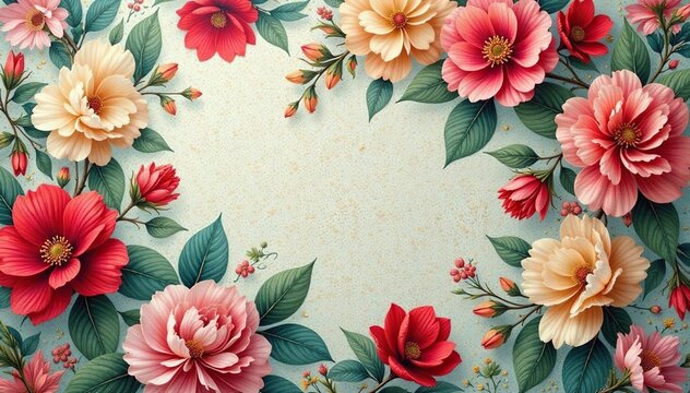 Repetitive, uncomplicated floral motif on fabric , aesthetic, seamless, graphic