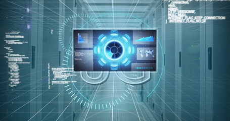 Image of data processing over computer wires
