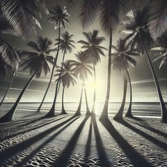 Palm Shadows the gentle breeze