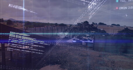 Image of data processing over rubbish dump