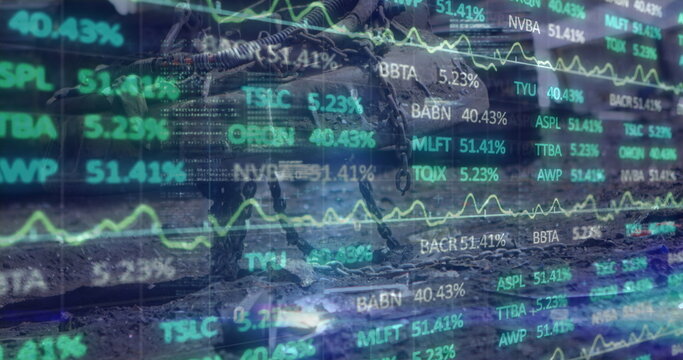 Image of data processing over rubbish dump