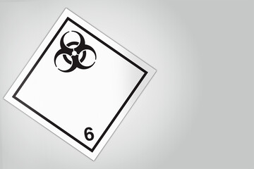 Hazardous Material HAZMAT Diamond Label Marking Placard Shipping Class 6 International Wordless Infectious Substance