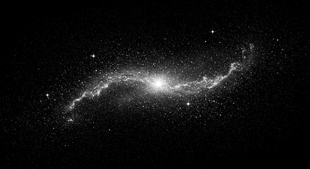 Cosmic galaxy swirling with stars against a dark background  
