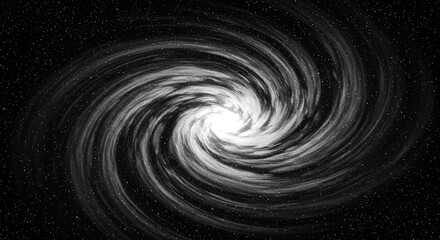 Swirling galaxy in outer space with bright center  