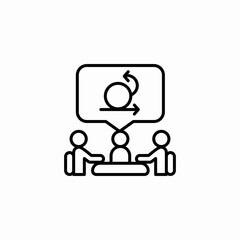 agile meeting icon sign vector