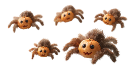 Halloween spooky spider decorations transparent background fun design festive atmosphere