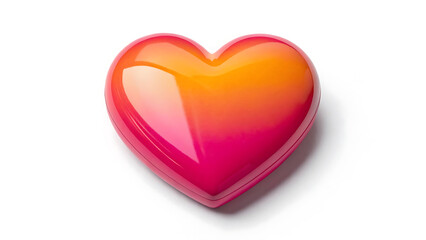 Fototapeta premium Gradient Heart Shape Red and Orange Ombre Design, Valentines Day, Love Symbol
