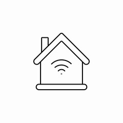 smart house icon sign vector