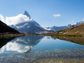 Image of the famous mountain called Matterhorn or Cervino