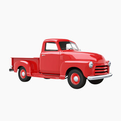 Classic Red Pickup Truck - Vintage Vehicle