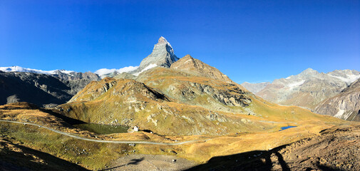 Image of the famous mountain called Matterhorn or Cervino