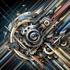 Kinetic Futurism to represent motion