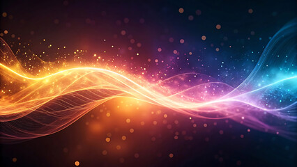 Obraz premium Abstract Energy Waves Vibrant Hues of Renewable Power