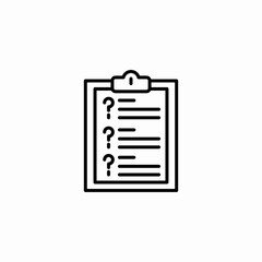 survey questionnaire icon sign vector