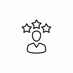 user reputation icon sign vector