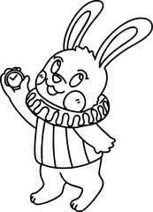 illustration rabbit character