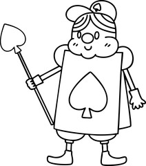 illustration card soldier character