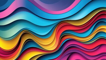 Dynamic Abstract Lines Flow Smoothly Across A Vibrant Background, Creating A Sense Of Motion And Energy. Ideal For Modern Design Projects Seeking A Futuristic Touch.​	
