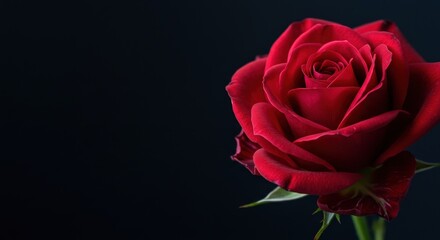Close-up of a Vibrant Red Rose
