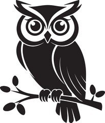 owl sitting on branch