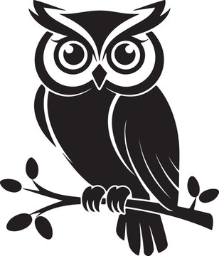 owl sitting on branch