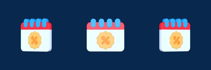 calendar calendar and date 3D icon