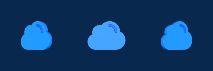 cloud weather 3D icon