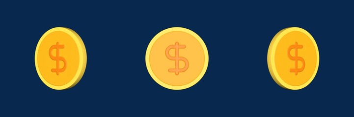 coin payment 3D icon