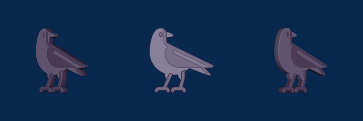 Fototapeta premium crow halloween 3D icon