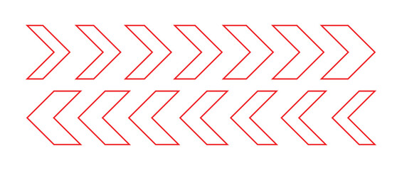 Obraz premium Arrow Red Chevron Symbol Warning Striped Vector. Arrow Stock Vectors and Vector Art.