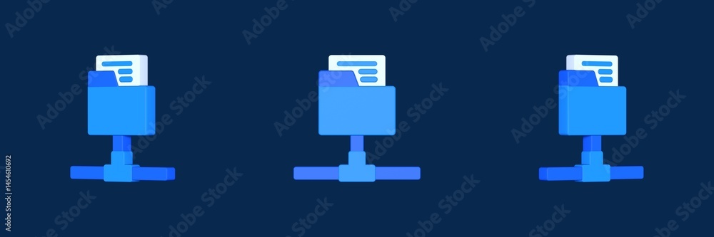 Poster folder web hosting 3d icon