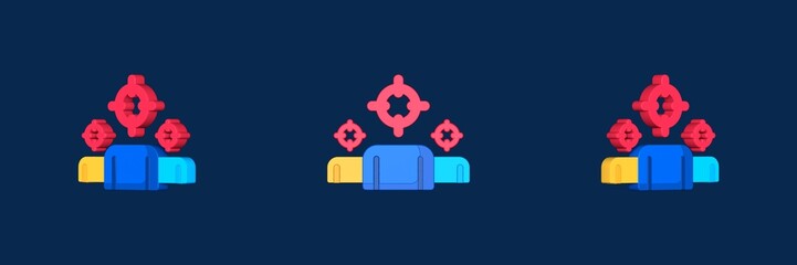 focus teamwork 3D icon