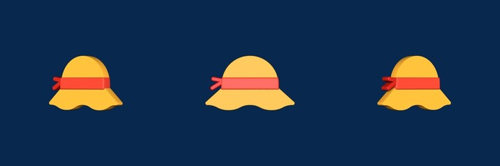 hat summer 3D icon