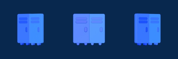 locker room education 3D icon