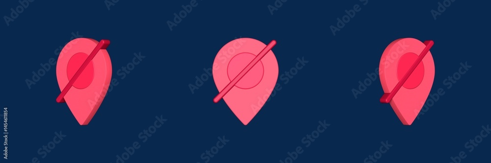 Poster map map and navigation 3d icon